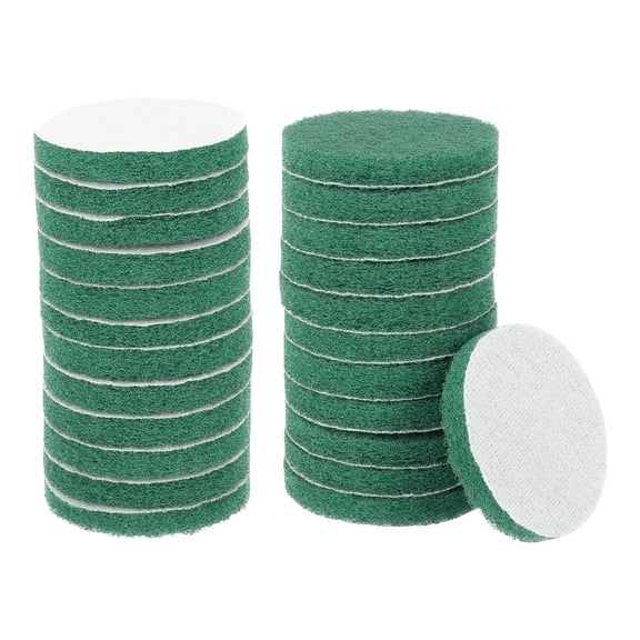 Uxcell 24pcs Scrubber Scouring Pads 180 Grits 3 Inch Drill Power Brush, Green