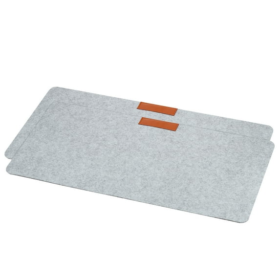 Uxcell 24x12" Desk Mat Protector, 2 Pack Dual Side Soft Smooth Mouse Pad Writing Mat, Gray