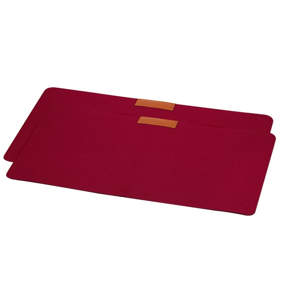 Uxcell 24x12" Desk Mat Protector, 2 Pack Dual Side Soft Smooth Mouse Pad Writing Mat, Red