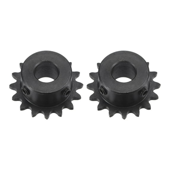 Uxcell #25 Chain Roller Sprocket, 10mm Bore 1/4" Pitch 16 Tooth Single Strand Chain Sprocket with Set Screws 2Pack