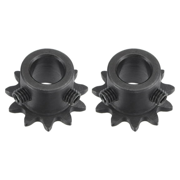 Uxcell #25 Chain Roller Sprocket, 8mm Bore 1/4" Pitch 11 Tooth Single Strand Chain Sprocket with Set Screws 2Pack