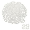 thumbnail image 1 of Uxcell 25 Feet Plastic Chain Link Safety Barrier Chain 1x2" Buckle White, 1 of 6