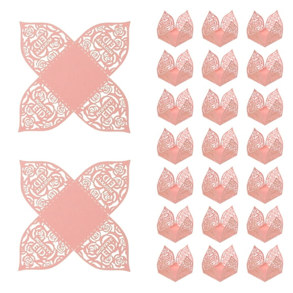 Uxcell 25 PCS Truffle Wrapper 4.3 Inch Square Cupcake Liner Baking Paper Pink