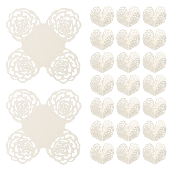 Uxcell 25 PCS Truffle Wrapper 4 Inch Square Cupcake Liner Baking Paper Beige