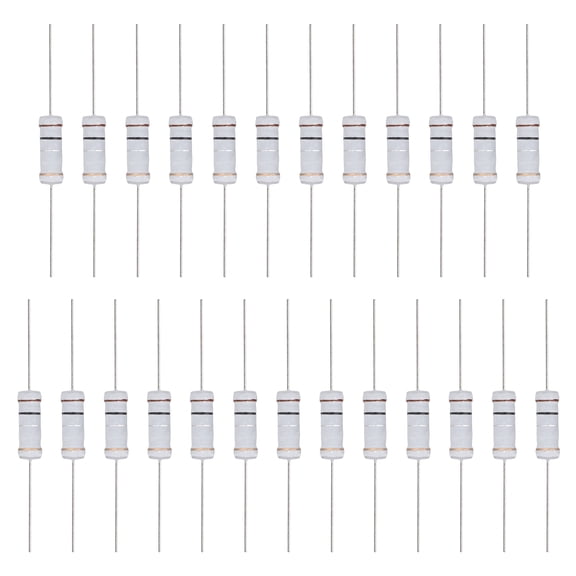 Uxcell 25 Pack 0.1R Ohm Resistor,  3 Watts 5% Tolerance Metal Oxide Film Resistor Axial Leads, Flame Proof for DIY Electronic Projects Circuits Experiments