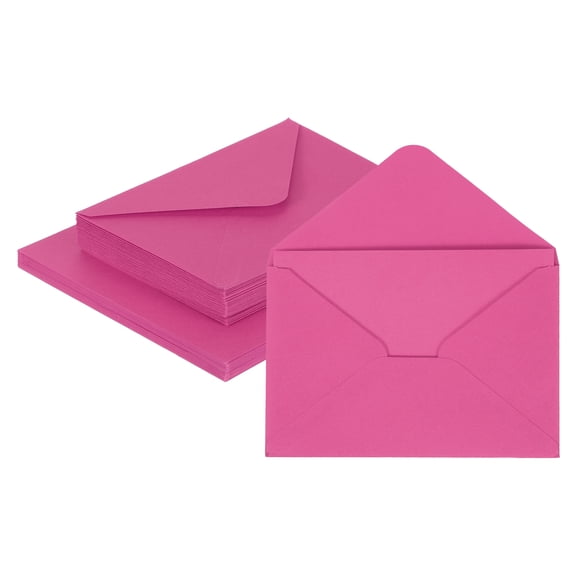 Uxcell 25 Pack 5.9x7.9" Blank Cardstock Paper with Envelope, Rose Card Stock Bulk Thick Folded Heavy Cardstock Paper for Printer DIY Cards Greeting Gift Wedding Postcards