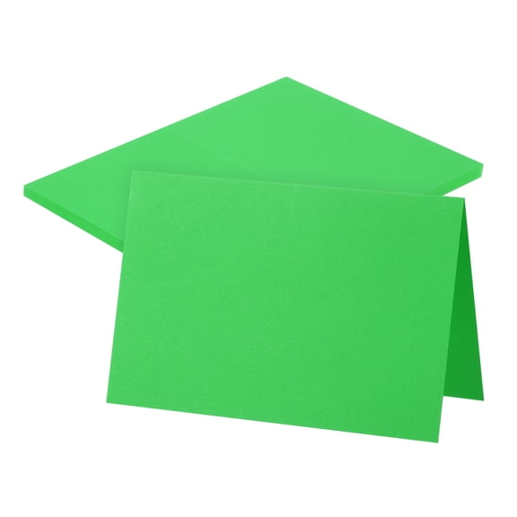 Uxcell 25 Pack 5.9x7.9" Blank Cardstock Paper, Green Card Stock Bulk Thick Folded Heavy Cardstock Paper for Printer DIY Cards Greeting Gift Wedding Invitation Postcards