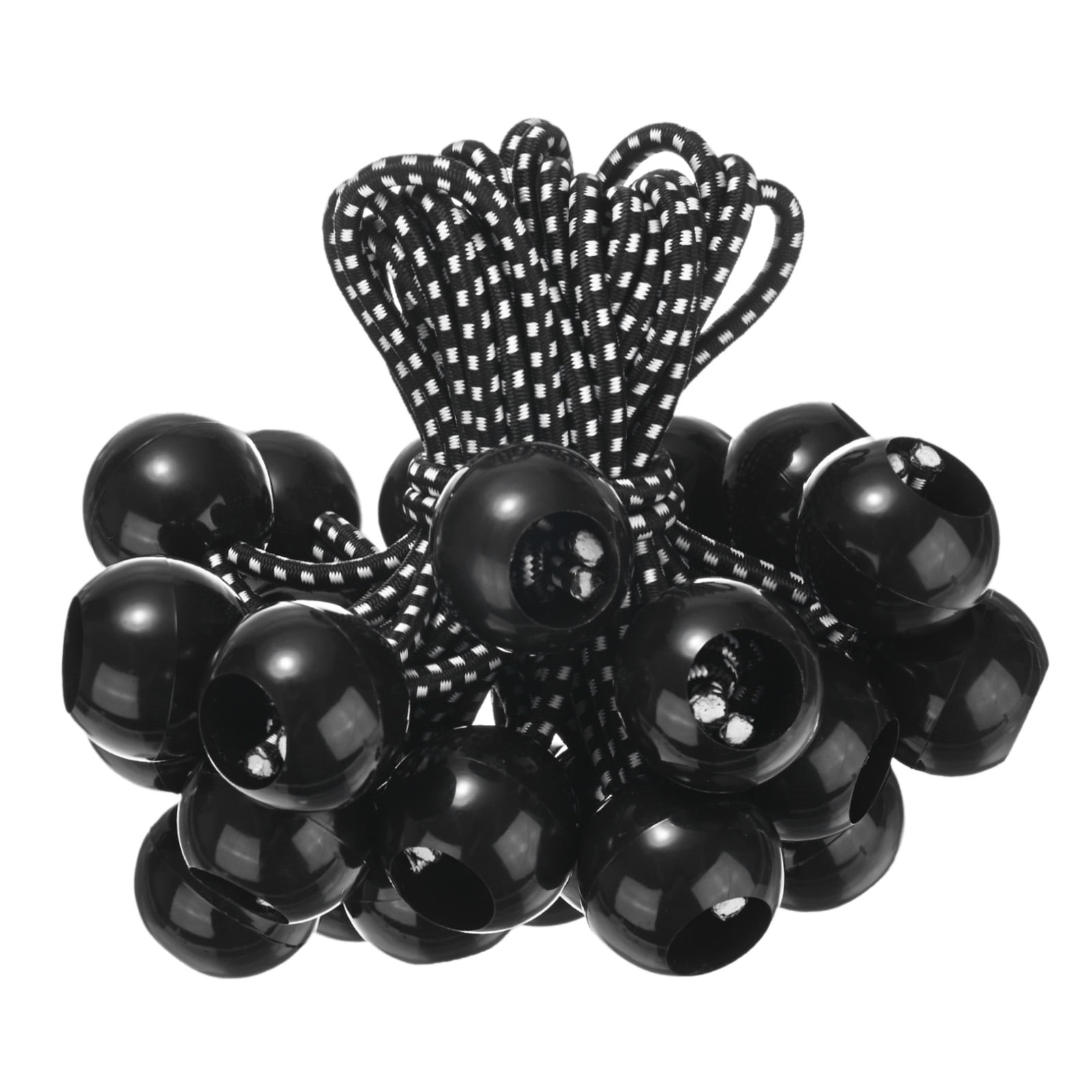 Uxcell 25-Pack Ball Bungee Cords, 4 Inch High Elastic Canopy Tarp Tie ...