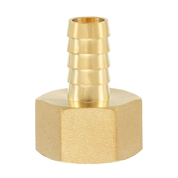 Uxcell 25 Pack Brass Hose Barb to NPT Female Adapter, 1/8" Barb x 3/8" FNPT for Fluid