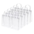 thumbnail image 1 of Uxcell 25 Pack Clear Gift Bags, 6.3" x 5.9" x 2.8" Reusable Mini Gift Wrap Tote Bag, 1 of 6