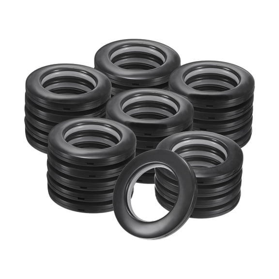 Uxcell 25-Pack Metal O Rings, 1-9/16"(40mm) Inner Diameter Stainless Steel O Rings Wreath Floral Smooth Round Rings  for DIY/Purse/Bag/Collar [Black]