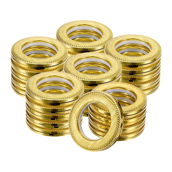 Uxcell 25-Pack Metal O Rings, 1-9/16"(4cm) Inner Diameter Stainless Steel O Rings Wreath Floral Smooth Round Rings  for DIY/Purse/Bag/Collar [Gloss Gold]