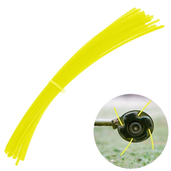 Uxcell 25-Pack Pre-Cut Trimmer Line, 0.095 Inch x 8 Inch Round Nylon String, Replacement Line for Trimming Grasses and Weeds [Yellow]