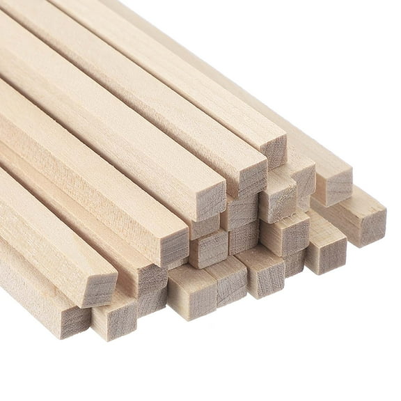 Uxcell 25 Pcs 1/5 x 12 Inch Dowel Rods Wood Natural Sticks for Craft DIY Supplies