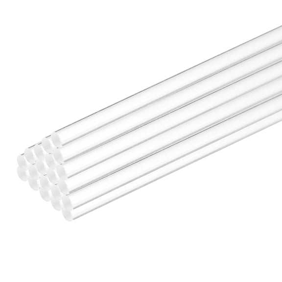 Uxcell 25 Pcs Acrylic Round Rods 5/32" x 10" Clear Acrylic Dowel Rods Sticks Acrylic Plastic Sticks Strip- 4mm x 250mm