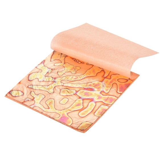 Uxcell 25 Pcs Gold Leaf Sheets 5.5" x 5.5" Imitation Gold Foil Sheets with Pattern for Crafts,Picture Frames,Nails and DIY Arts Decoration,Copper Gypsophila