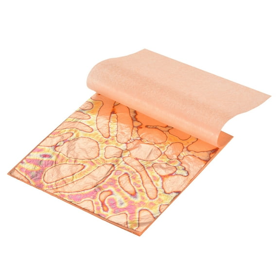 Uxcell 25 Pcs Gold Leaf Sheets 5.5" x 5.5" Imitation Gold Foil Sheets with Pattern for Crafts,Picture Frames,Nails and DIY Arts Decoration,Gold Stripes