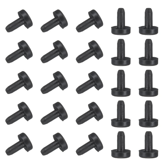 Uxcell 25 Pcs T Shaped Silicone Plug, Dia 3 mm/0.12 Inch Elastic Waterproof Silicone Plug Reusable Bottle Stopper Solid Sealing Round Hole Plug for Pipes Equipment, Black