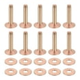 thumbnail image 2 of Uxcell 25 Set Copper Rivets And Burrs - 12x4x19mm Solid Leather Fasteners For DIY Crafts 2 of 13