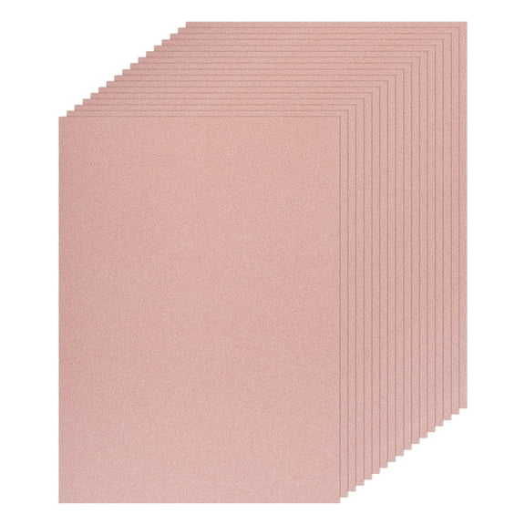 Uxcell 25 Sheet A4 Glitter Rose Gold Card Stock, 8"x11", Shimmer Paper, 250gsm for DIY Crafts