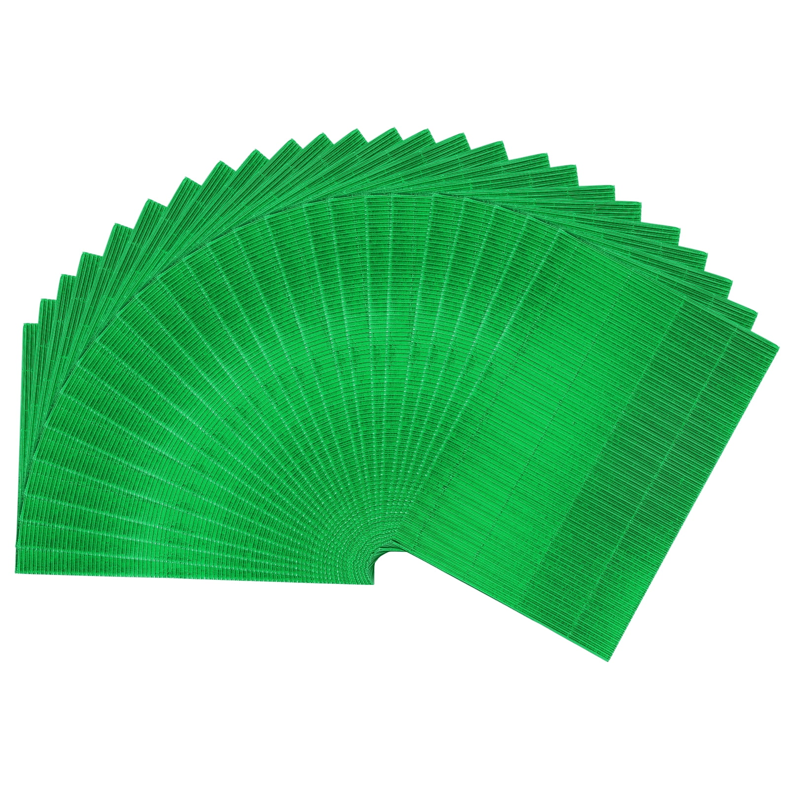 Uxcell 25 Sheets A4 Green Metallic Corrugated Cardboard Paper,8.3 inch  x 11.7 inch Shiny Corrugated Paper for DIY Art Crafts, Scrapbooking, Gift Box