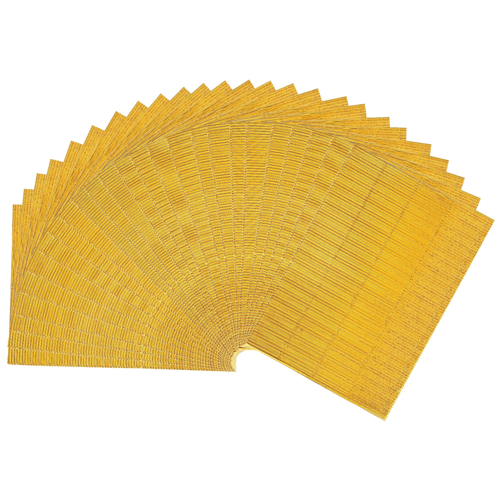 Uxcell 25 Sheets A4 Luminous Gold Metallic Corrugated Cardboard Paper,8.3 inch  x 11.7 inch Shiny Corrugated Paper for DIY Art Crafts, Scrapbooking, Gift Box
