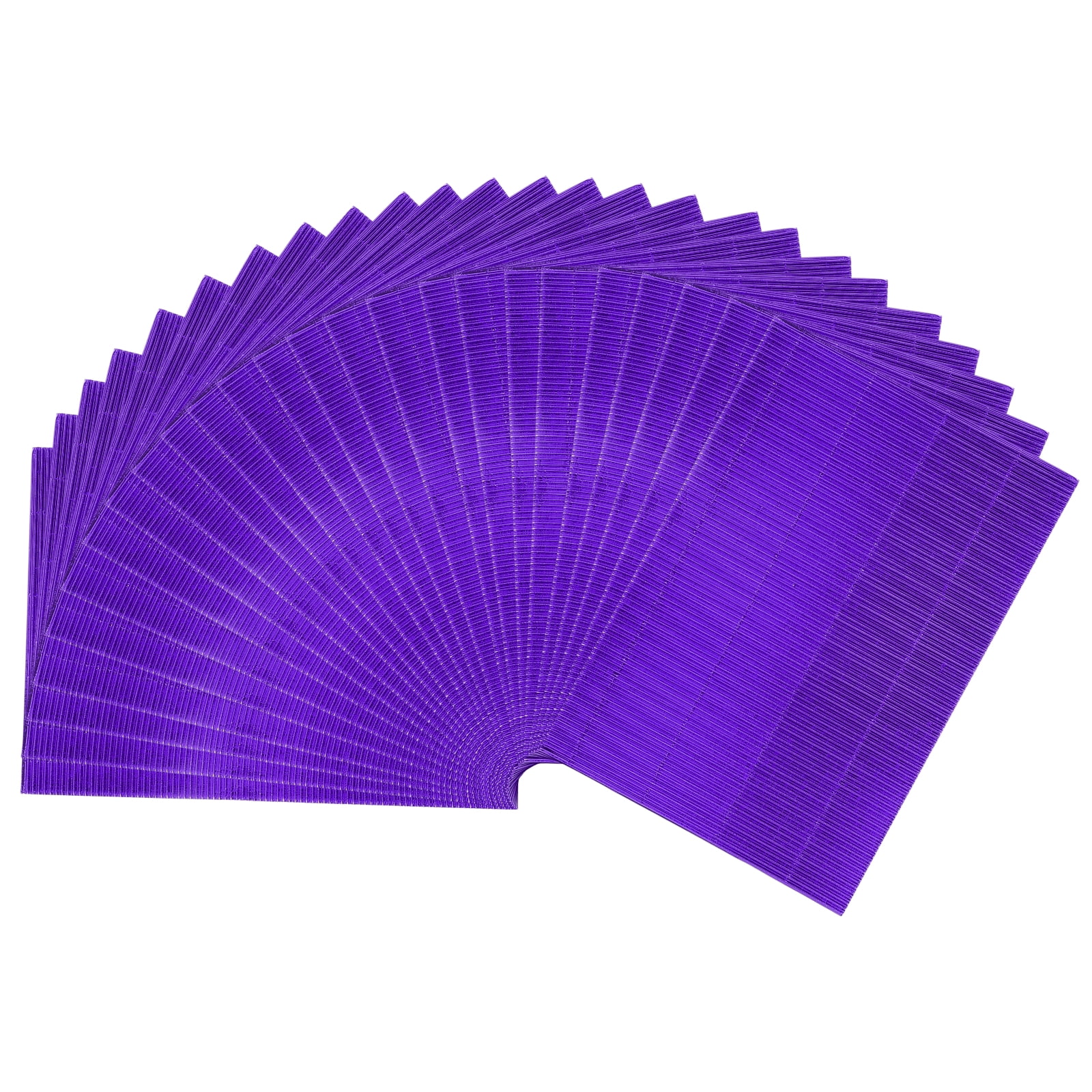 Uxcell 25 Sheets A4 Purple Metallic Corrugated Cardboard Paper,8.3 inch  x 11.7 inch Shiny Corrugated Paper for DIY Art Crafts, Scrapbooking, Gift Box