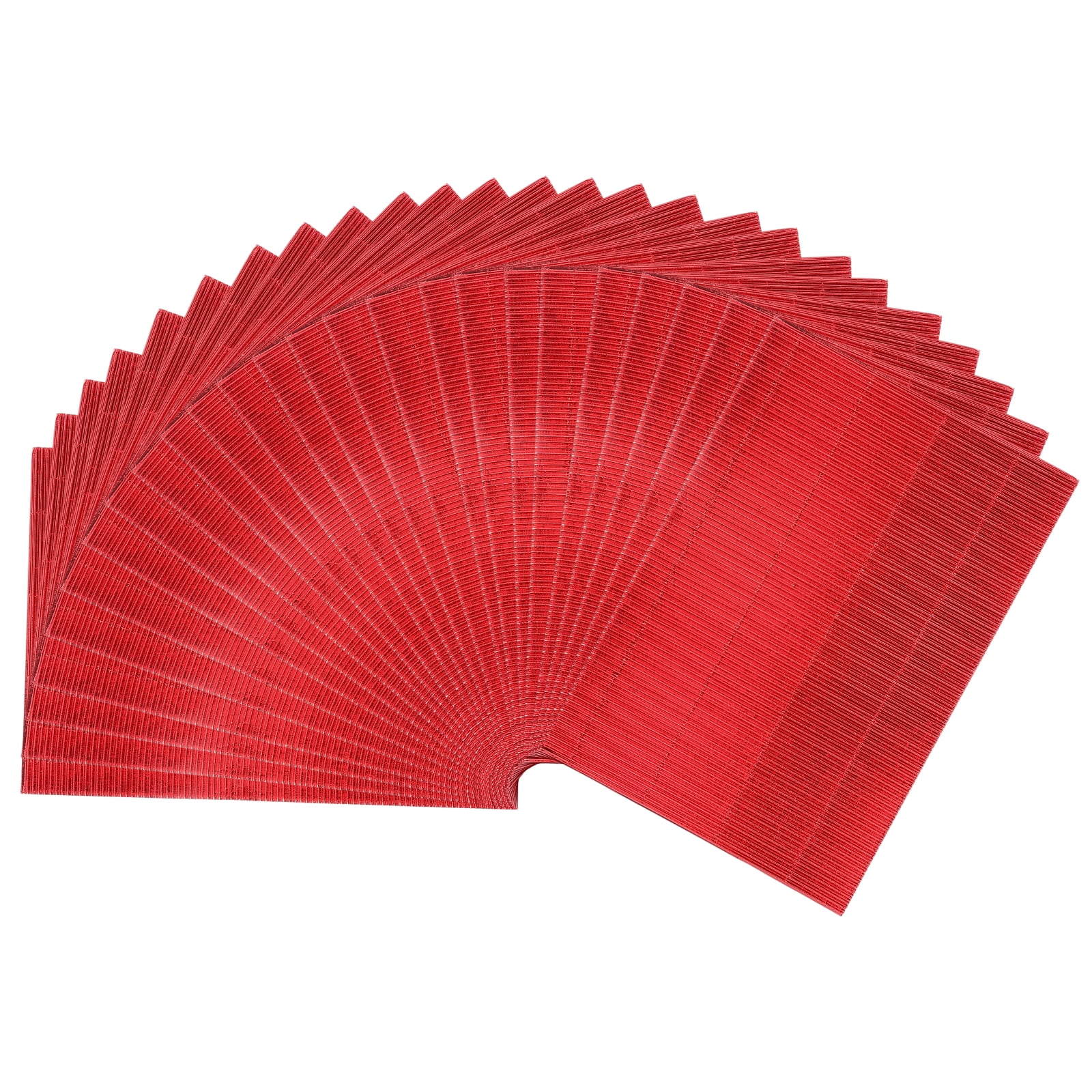 Uxcell 25 Sheets A4 Red Metallic Corrugated Cardboard Paper,8.3 inch  x 11.7 inch Shiny Corrugated Paper for DIY Art Crafts, Scrapbooking, Gift Box
