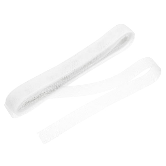 Uxcell 25 Yards 1 Inch Wide Polyester Horsehair Braid, 1 Roll Stiff Horsehair Braid for Sewing, White