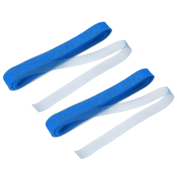 Uxcell 25 Yards Stiff Horsehair Braid, 1 Inch Wide for Polyester Boning Sewing Wedding Dance Dress DIY Crafts Accessories, Blue (2 Rolls)