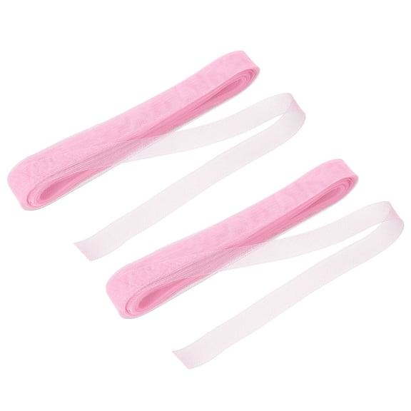 Uxcell 25 Yards Stiff Horsehair Braid, 1 Inch Wide for Polyester Boning Sewing Wedding Dance Dress DIY Crafts Accessories, Light Pink (2 Rolls)