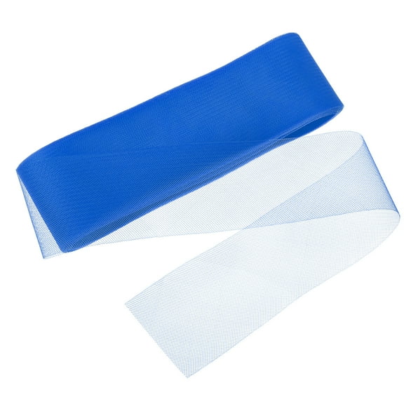 Uxcell 25 Yards Stiff Horsehair Braid, 3 Inch Wide for Polyester Boning Sewing Wedding Dance Dress DIY Crafts Accessories, Blue (1 Roll)