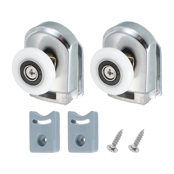 Uxcell Single Shower Door Rollers Copper Bottom Wheels Pulleys Guide 25mm 2