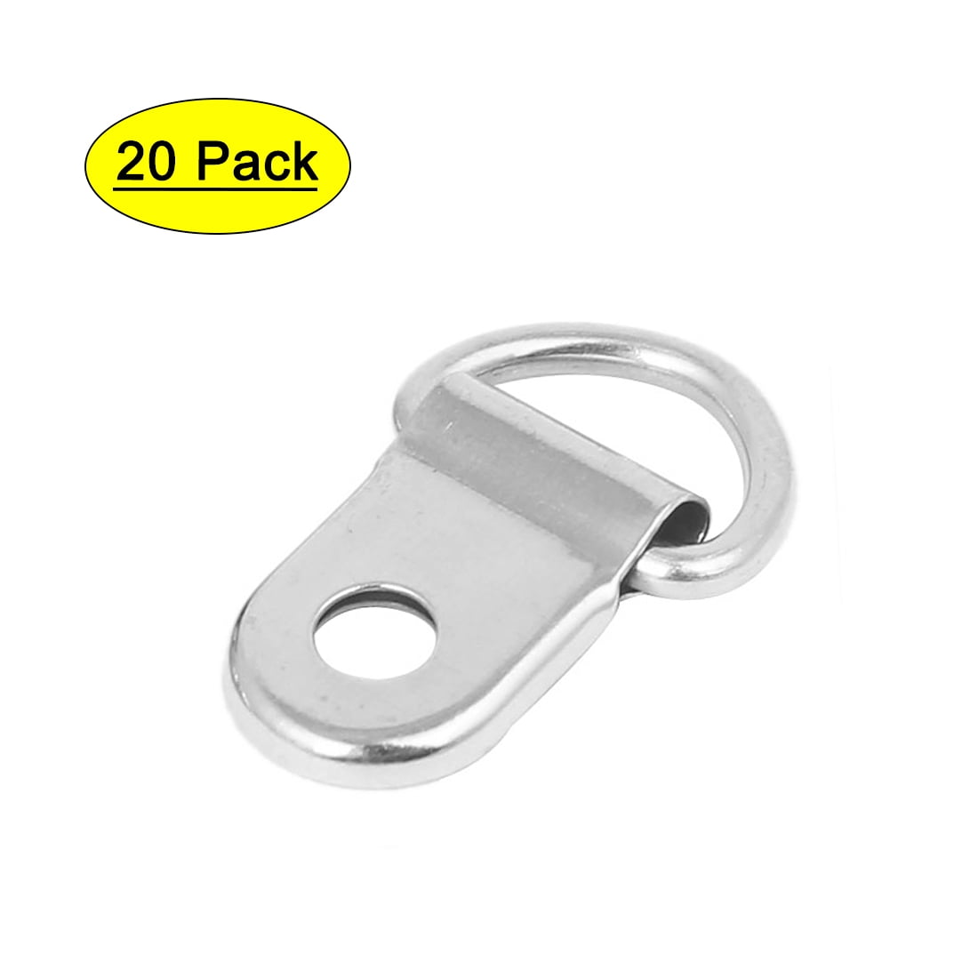 Uxcell 25 x 14mm Silver Metal DRing Picture Hanger, 20 Pack