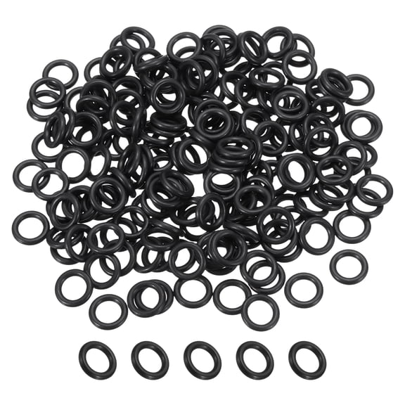 Uxcell 250Pcs AS-010 O-Rings, Nitrile Rubber O-Rings 1/4" ID 3/8" OD 1/16" Width for Faucet Plumbing Machine Sealing Automotive Repair, Tail Cap Assembly, 70 Durometer, Black