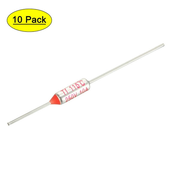 Uxcell 250V 10A 115 Celsius Circuit Cut Off Temperature Thermal Fuse 10 Pcs