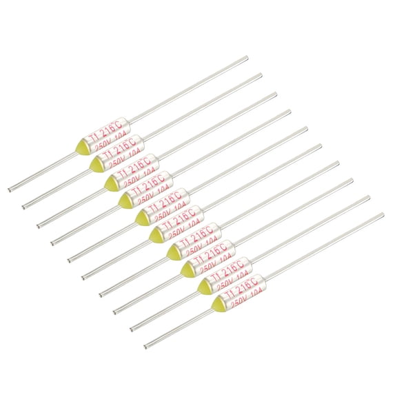 Uxcell 250V 10A 216 Celsius Circuit Cut Off Temperature Thermal Fuse 10 Pcs