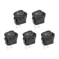 thumbnail image 1 of Uxcell 250V/3A 125V/6A Boat Rocker Switch  Toggle Switch for Boat Car Marine Plastic Black 5pcs, 1 of 4