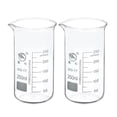 thumbnail image 1 of Uxcell 250ml Tall Form Glass Beaker 3.3 Borosilicate Graduated Lab Measuring Cups 2 Pack, 1 of 5