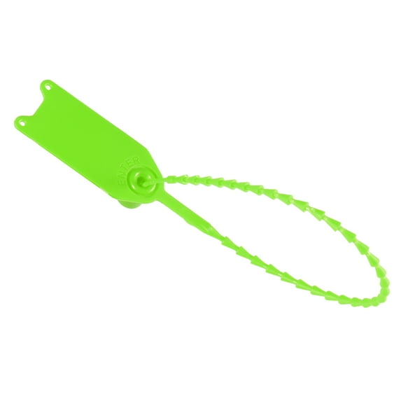Uxcell 250mm Long Plastic Anti-Tamper Security Tag Ties Green 20 Count