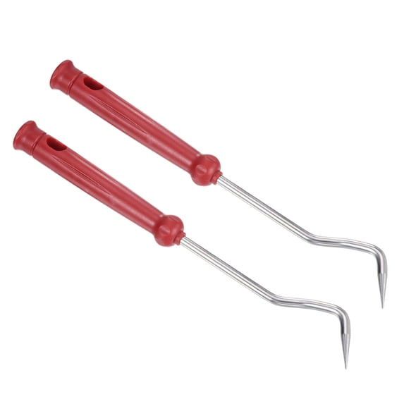Uxcell 250mm O Ring 135 Degree Hook Oil Seal Gasket Precision Puller Remover Tool, Red 2 Pack