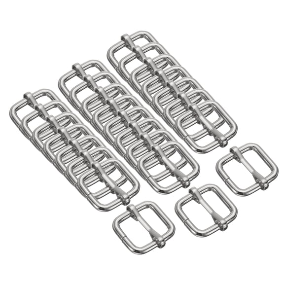 25PCS Metal Slide Adjustable Buckle 3/5" Adjuster Webbing Strap Slider for Belt Bags Backpack Replacement Silver