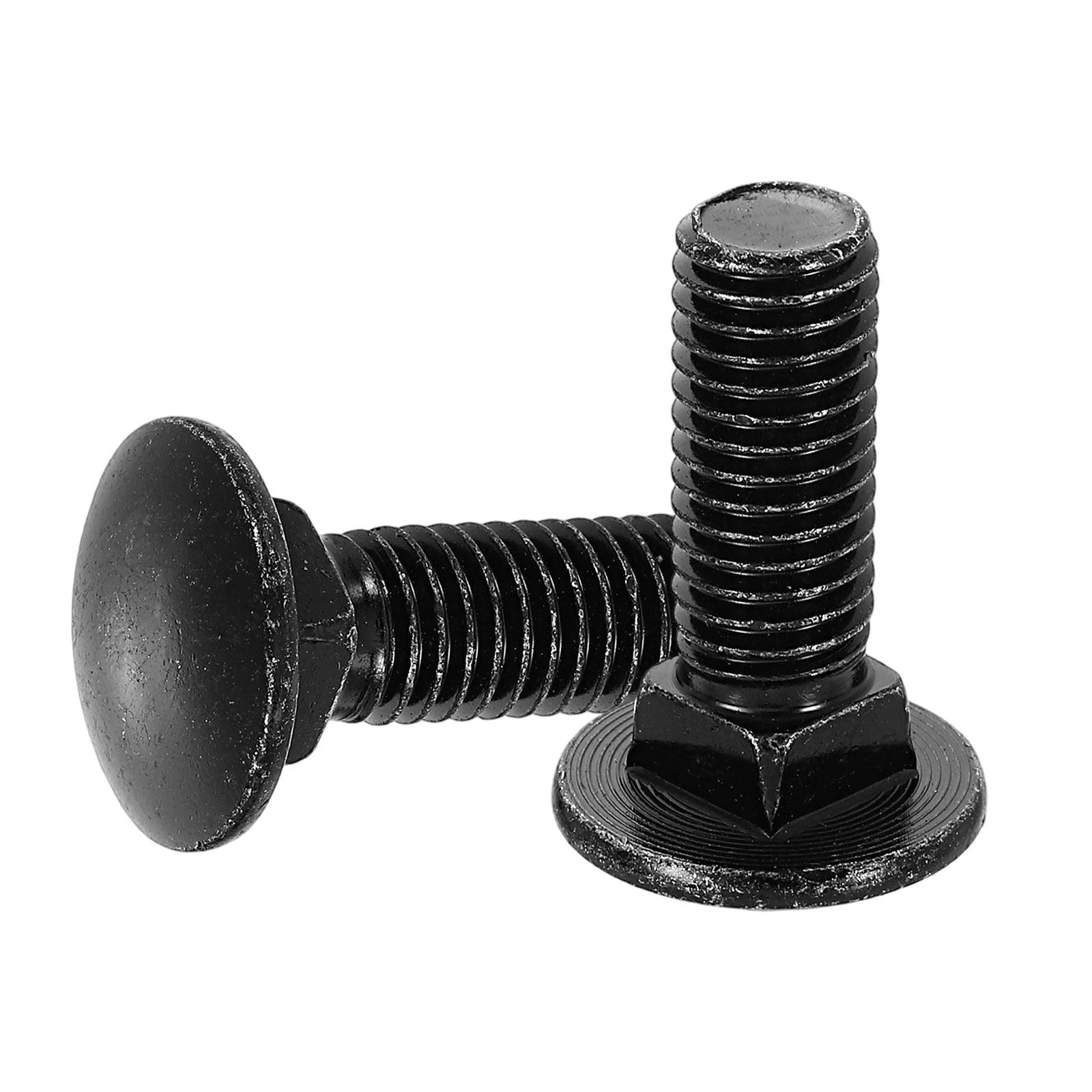 Uxcell 25Pack 1/2"-13x1-1/2" Carbon Steel Carriage Bolts Round Head Square Neck, Black