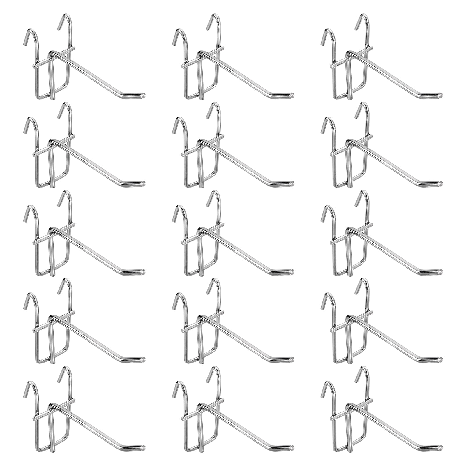 Uxcell 25Pack 3.94" Pegboard Hook Display Hook, Grid Wall Bracket Peg Board Display Hook