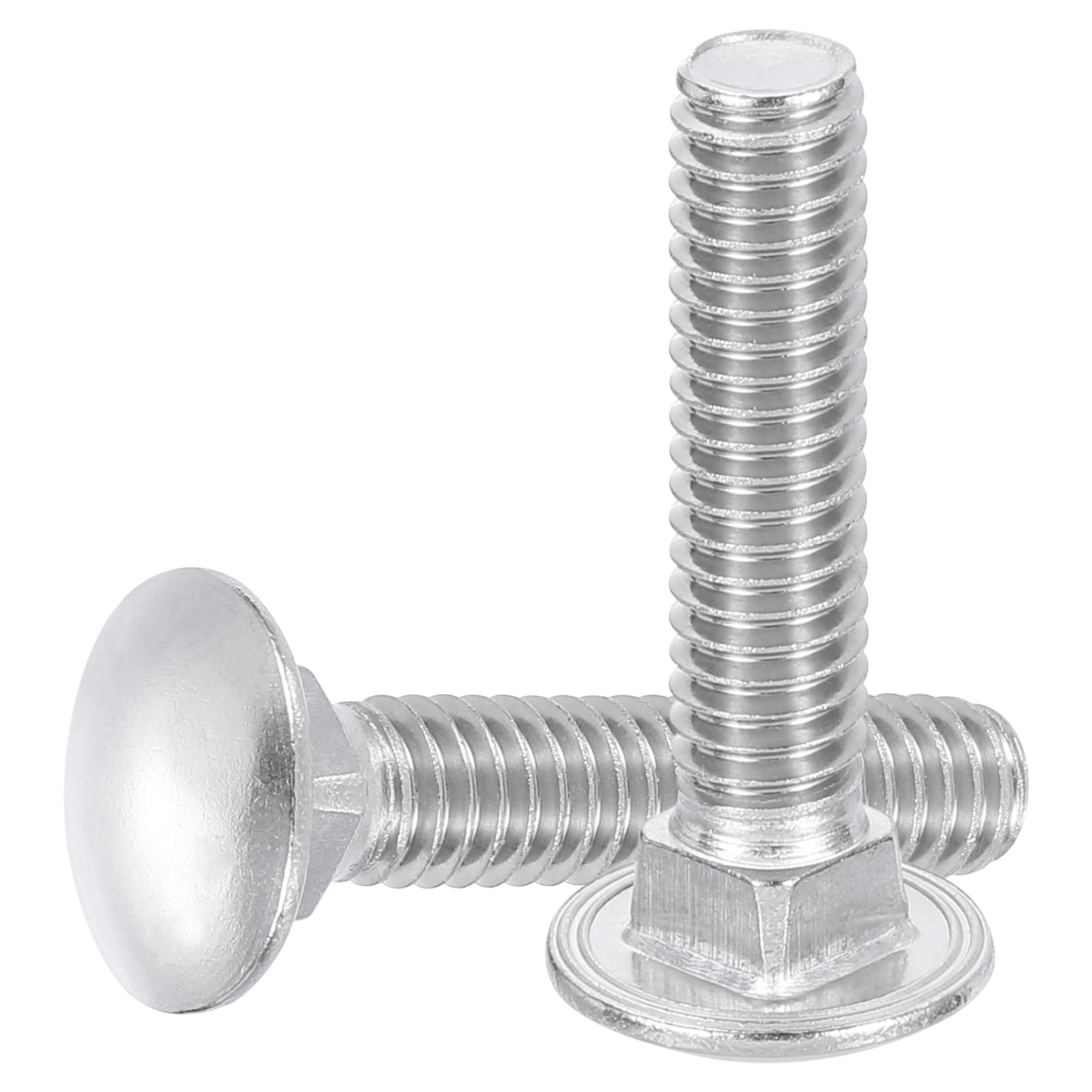 Uxcell 25Pack 5/16"-18x1-3/4" Stainless Steel Carriage Bolts Round Head Square Neck, Silver
