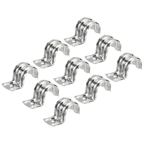 Uxcell 25Pack 5/8 Inch Rigid Pipe Straps One Hole Straps Stainless Steel Pipe Clamp