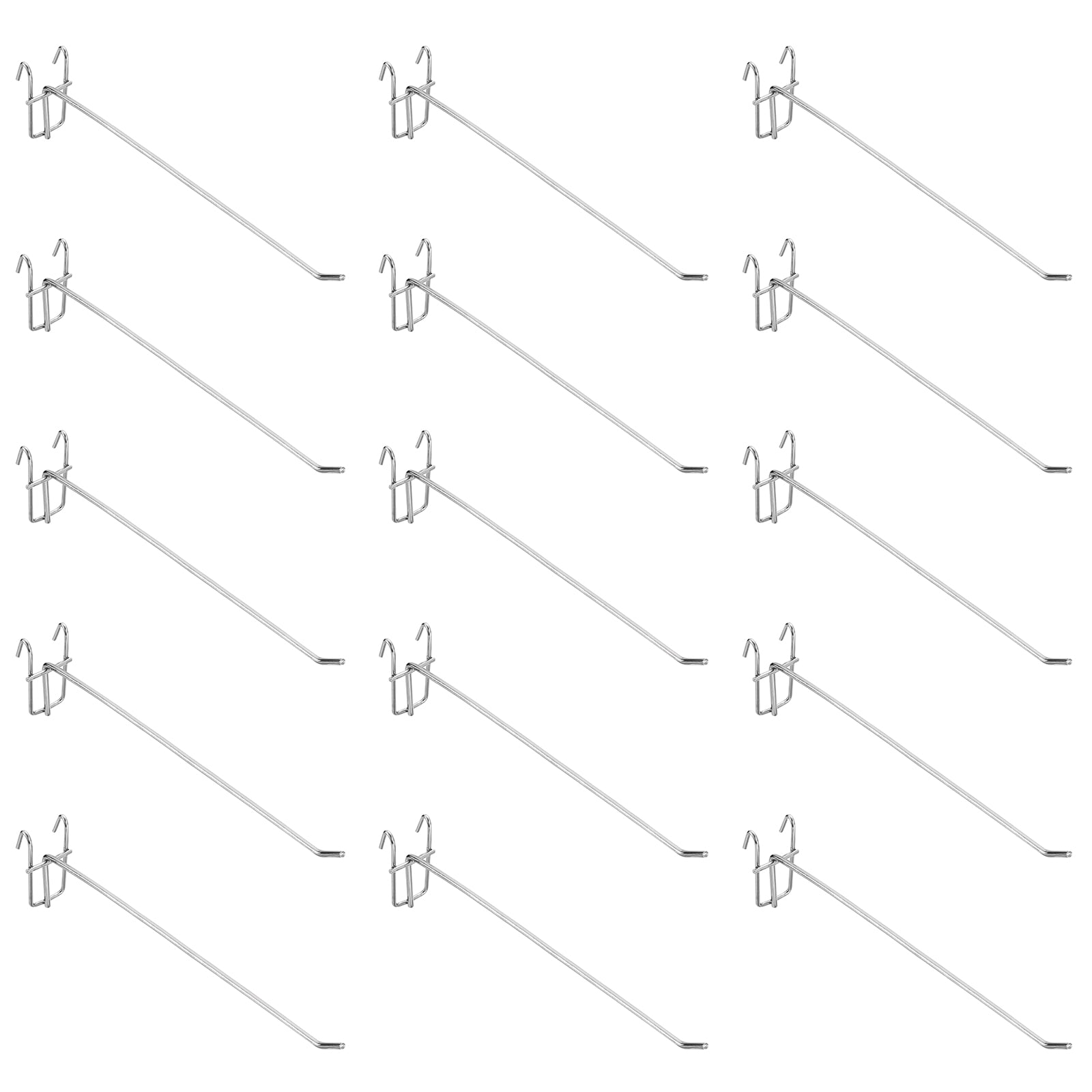 Uxcell 25Pack 9.84" Pegboard Hook Display Hook, Grid Wall Bracket Peg Board Display Hook
