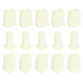 thumbnail image 1 of Uxcell 25Pack Plastic Flat Bell End Stoppers, Cord Ends Lock with Lid for Clothes Backpack Drawstring, Beige, 1 of 6