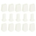 thumbnail image 1 of Uxcell 25Pack Plastic Flat Bell End Stoppers, Cord Ends Lock with Lid for Clothes Backpack Drawstring, White, 1 of 6