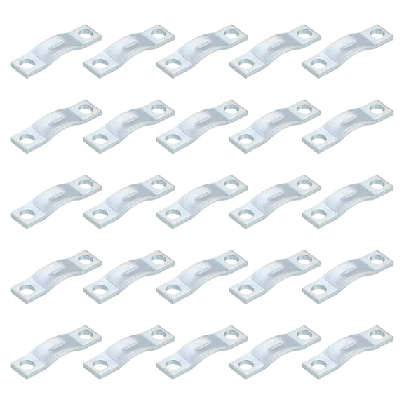 Uxcell 25Pack Rigid Pipe Strap Fit M3 (1/8") Tube OD, 2 Holes Stainless Steel Tube Clamp for Pipe or Cable Fixing